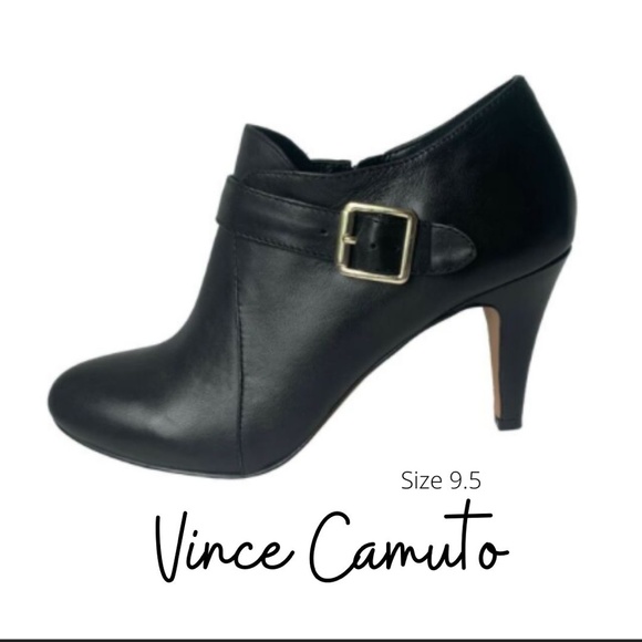 Vince Camuto black heeled ankle boots - Picture 1 of 12